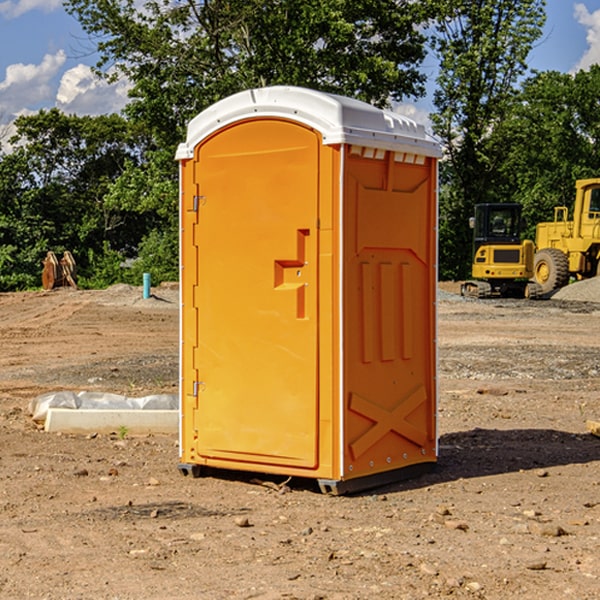 how often are the portable restrooms cleaned and serviced during a rental period in Garrison